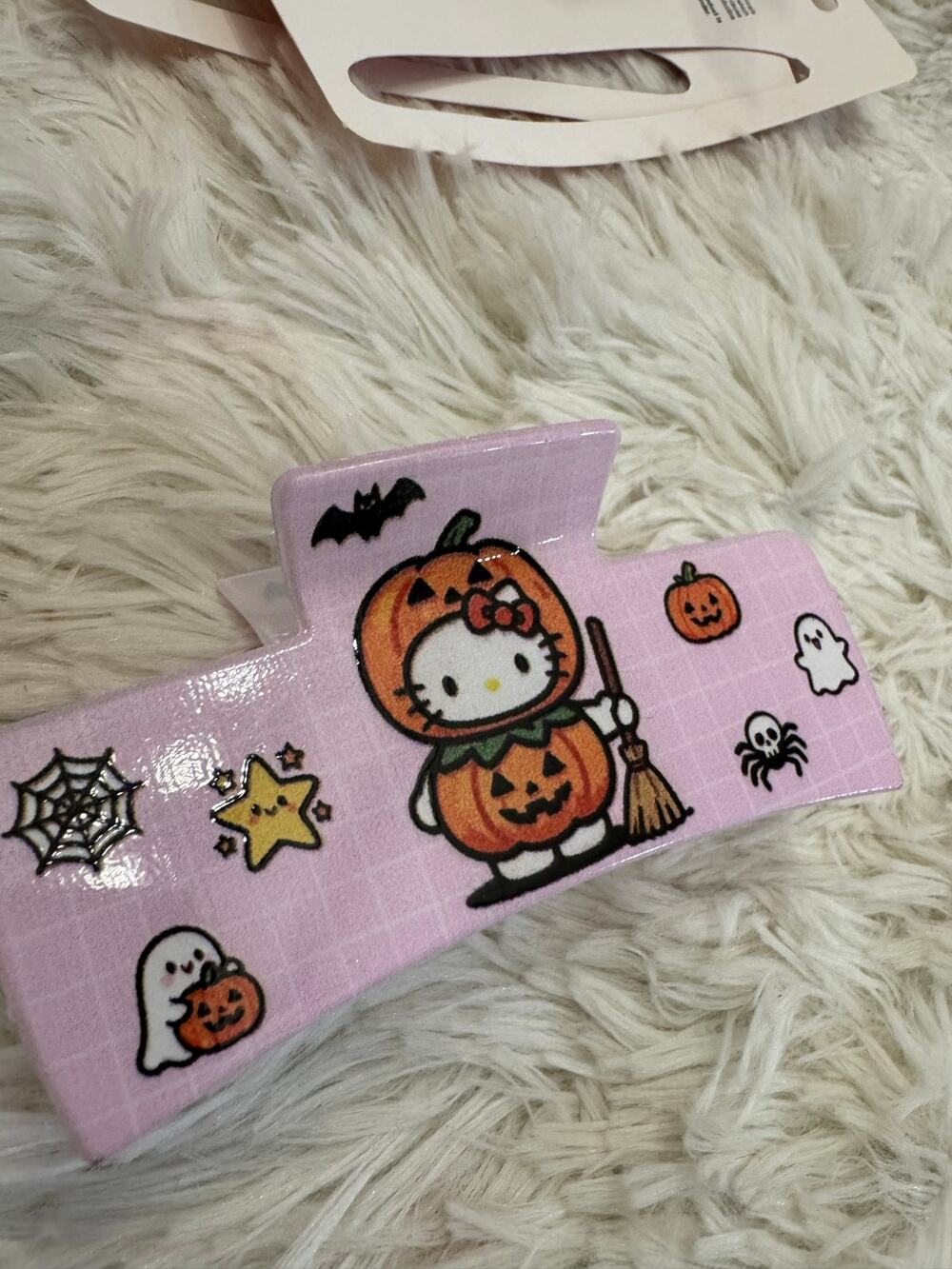 Hello Kitty Halloween large hair clip pumpkin costume bats pumpkins, ghosts,